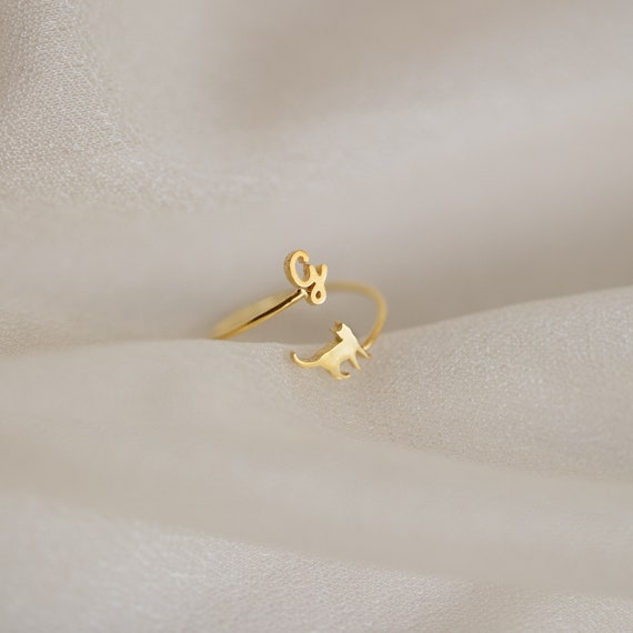 Personalized Pet Ring by Caitlyn Minimalist Dainty Stackable 