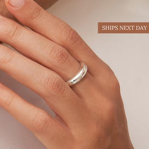 DOME Ring • Minimalist Ring • Modern Geometric Ring • Silver Ring, Gold Ring • Statement Ring • Pinky Ring • RR001 image 2