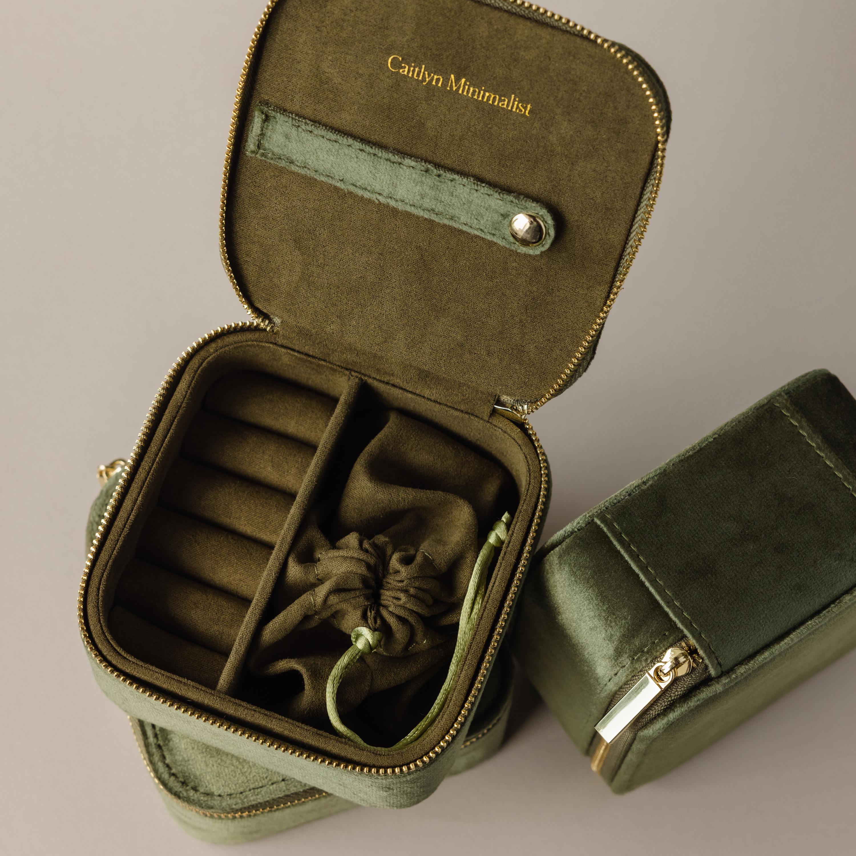 Velvet Jewelry Box With Drawstring by Caitlyn Minimalist