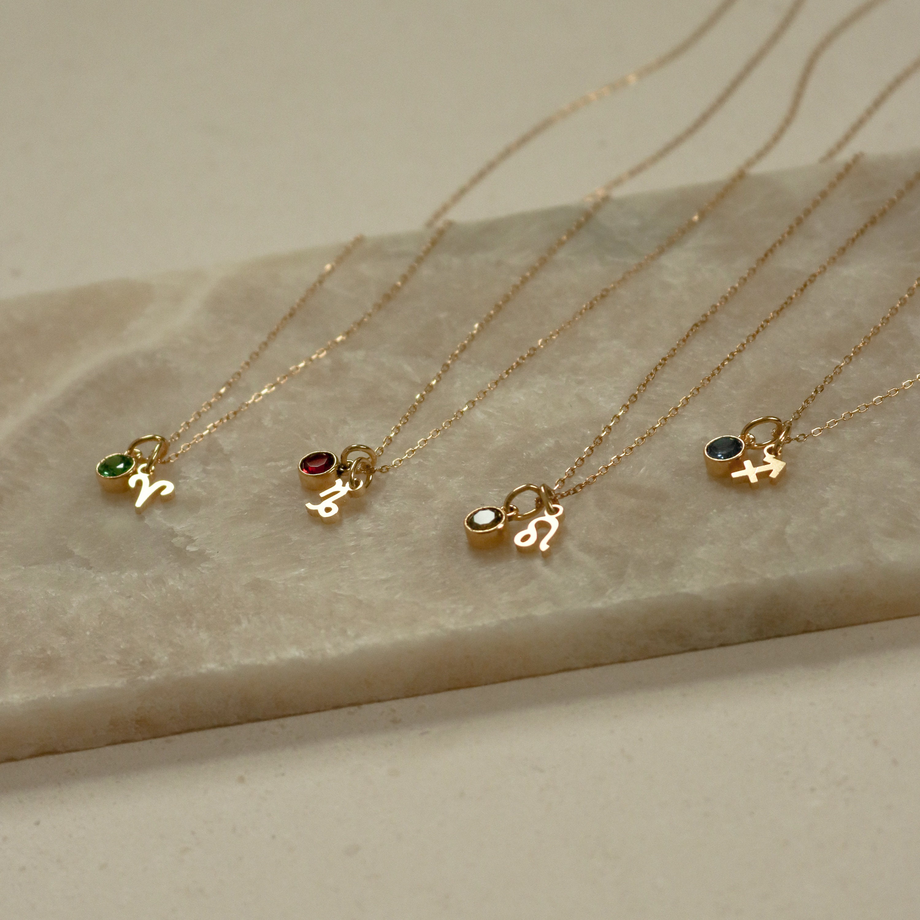 Zodiac Birthstone Necklace by CaitlynMinimalist • Zodiac Necklace • G…