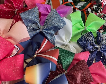 6 Wholesale cheer bows assortment- cheer bows sale- cheer bows- glitter cheer bows- wholesale cheer bows