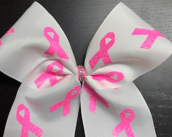Pink Breast Cancer Cheer Bow-pink Bow- Pink awareness Cheer Bow- Pink Breast Cancer Awareness Bow-Pink cheer bow