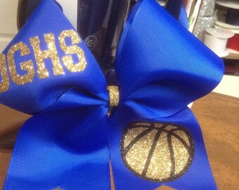 Monogram Glitter Cheer Bow -Cheer Bow- monogram cheer bow - Personalized Cheer Bow- sideline cheer bow - basketball bow