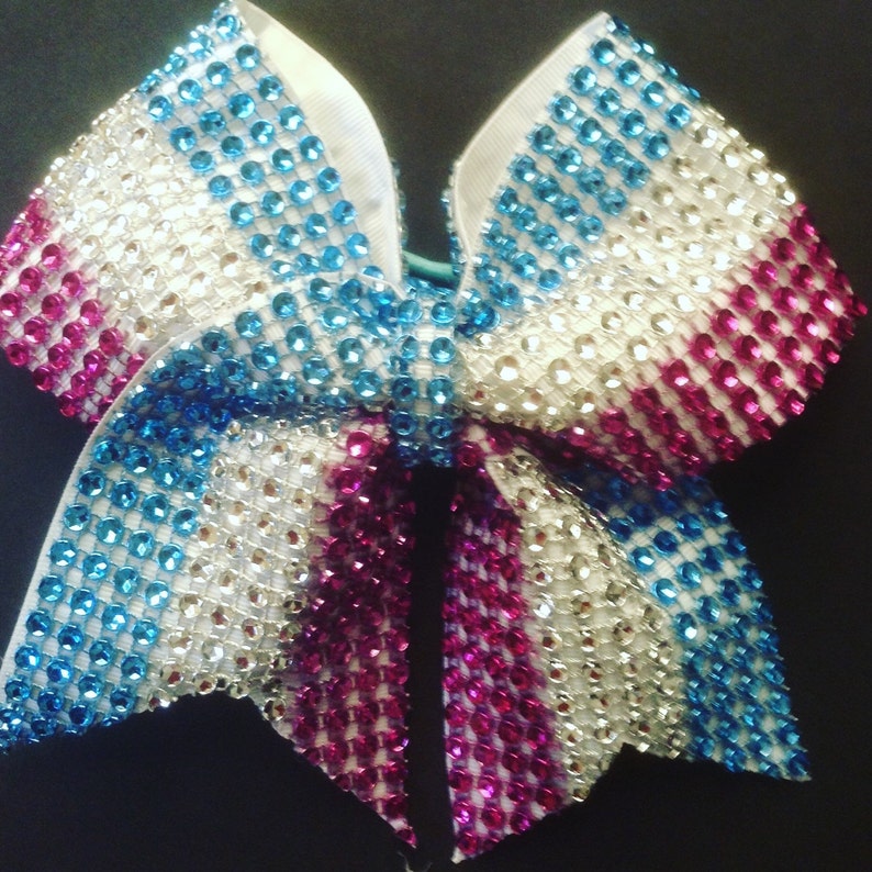 Rhinestones Cheer Bow | Etsy