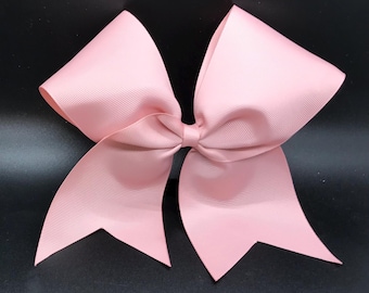 Rose Gold Cheer Bow-simple Cheer Bow- Softball Bows- Rose Gold Soccer Bow- Large Cheer Bow- Pink Cheer Bow- Cheer Bow