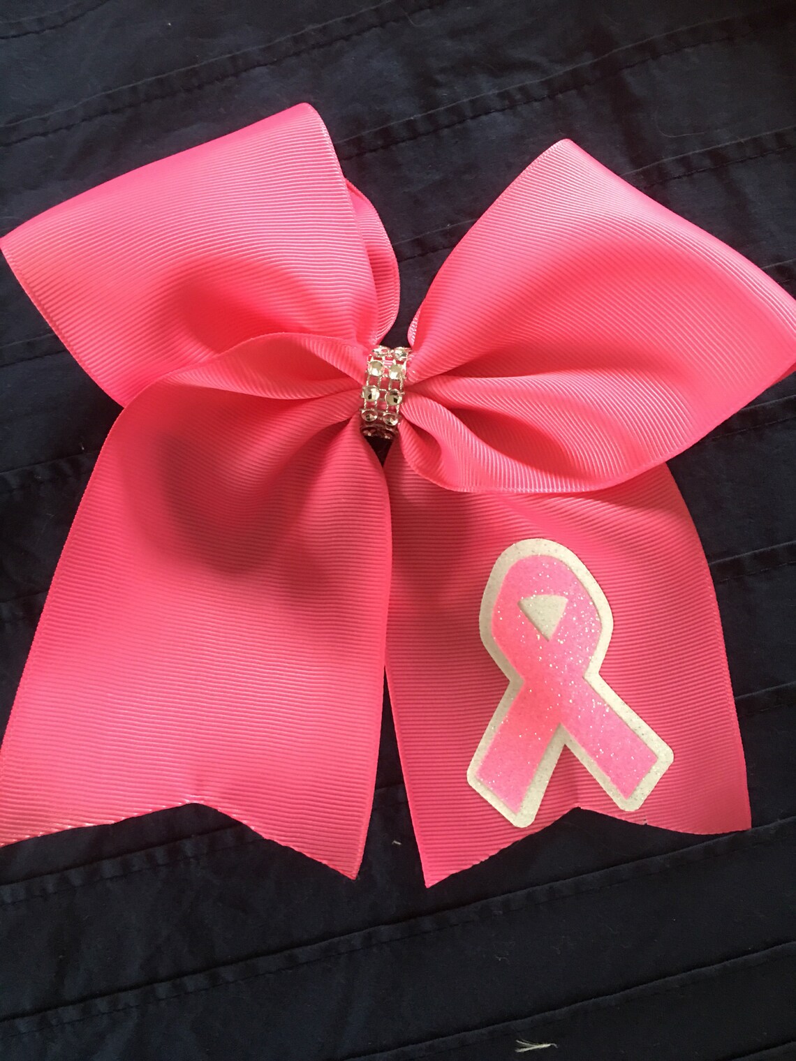 Pink Breast Cancer Cheer Bowpink Bow Pink Awareness Cheer Etsy