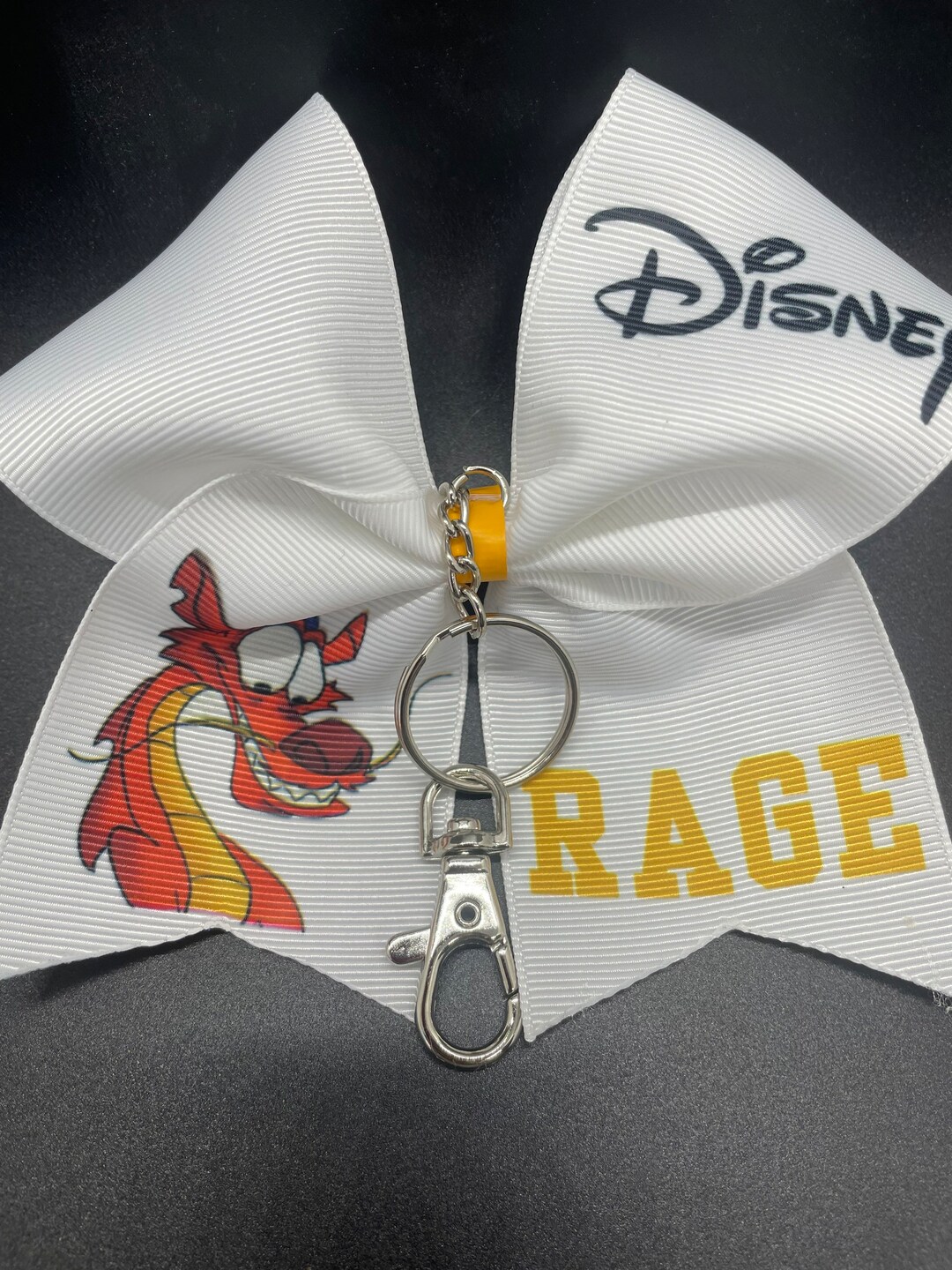 Personalized Cheer Bow Keychains Disney Keychain Cheerleading Gift