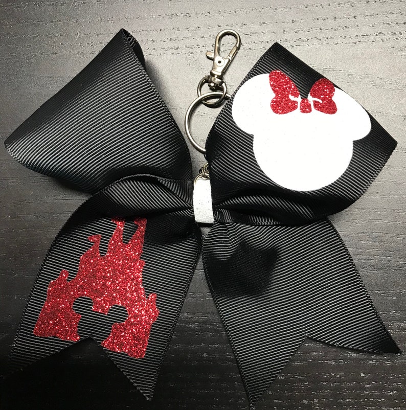 Personalized Cheer Bow Keychains Disney Keychain Etsy