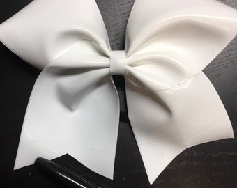 Autograph White Cheer Bow MARKER INCLUDED -white Bow, white cheer bow