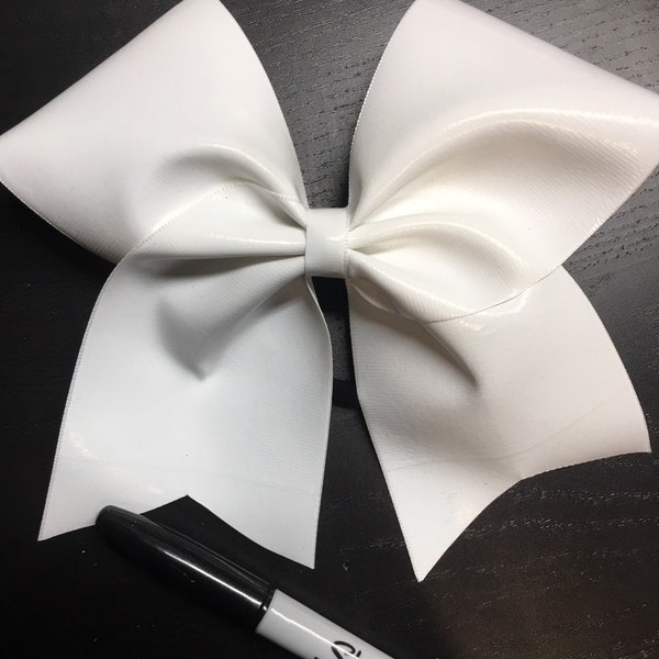 Autograph White Cheer Bow MARKER INCLUDED -white Bow, white cheer bow