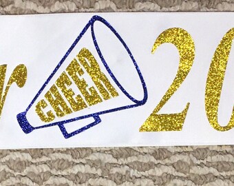Senior Sash- Senior Tennis Sash- Glitter Senior Tennis Sash- Personalized Custom Senior Sash- Pro- Homecoming and Senior Sash