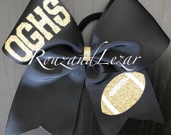 Monogram Glitter Cheer Bow -Cheer Bow- monogram cheer bow - Personalized Cheer Bow- sideline cheer bow - competition cheer bow-football bow