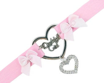 daddys girl simple lolita day collar heart ddlg fetish bdsm