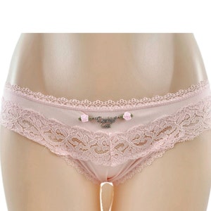 Pink lace daddys girl thong.