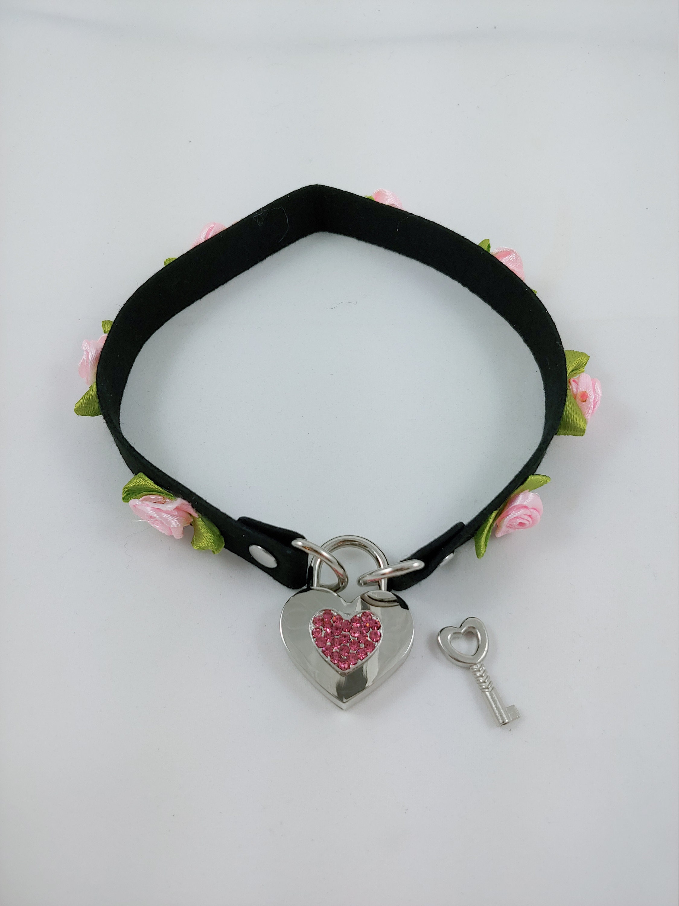 Locking Ddlg Abdl Heart Collar Bdsm Abdl Sissy Crystal Etsy
