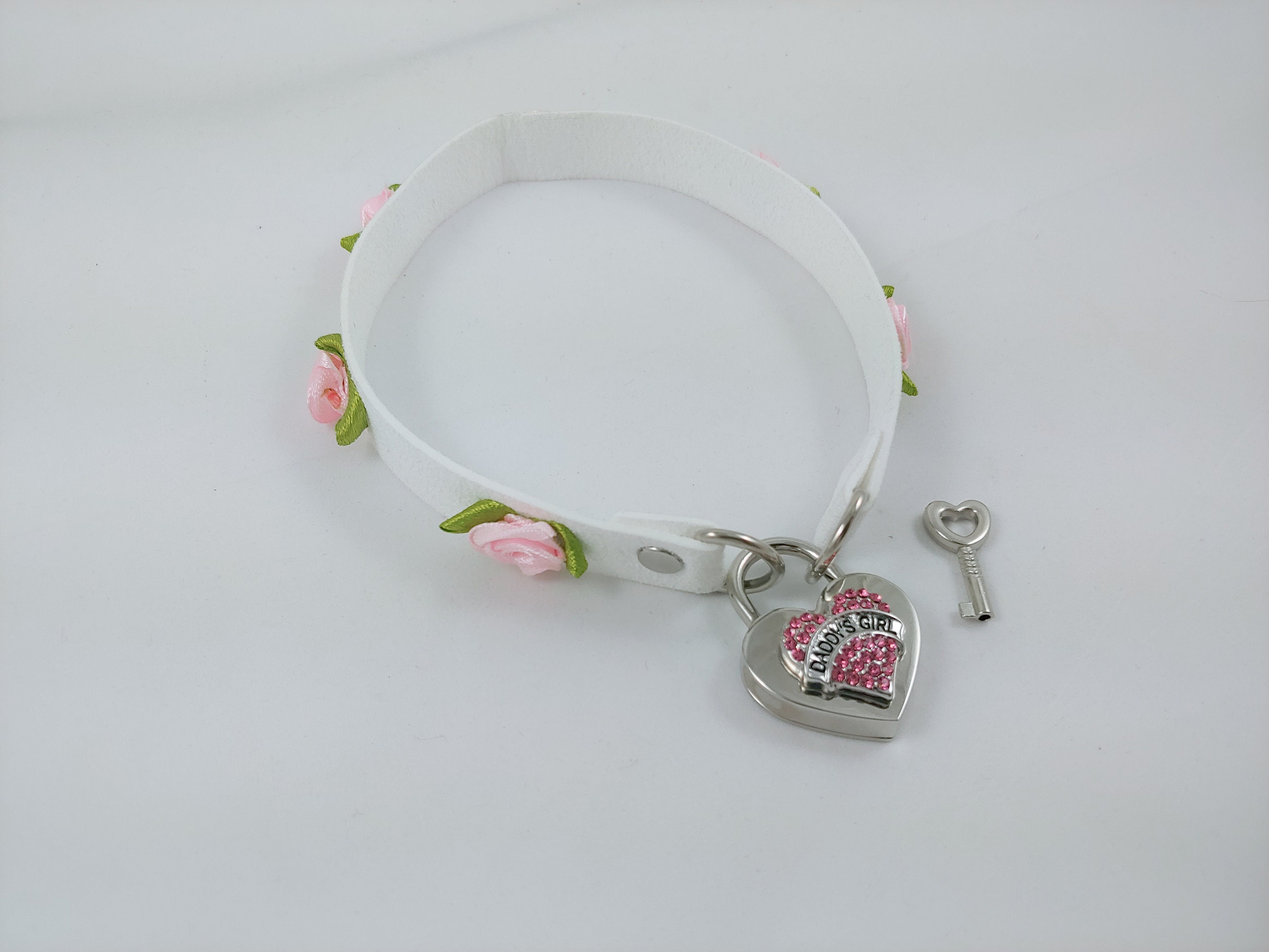Locking Ddlg Abdl Heart Collar Bdsm Abdl Sissy Crystal Etsy