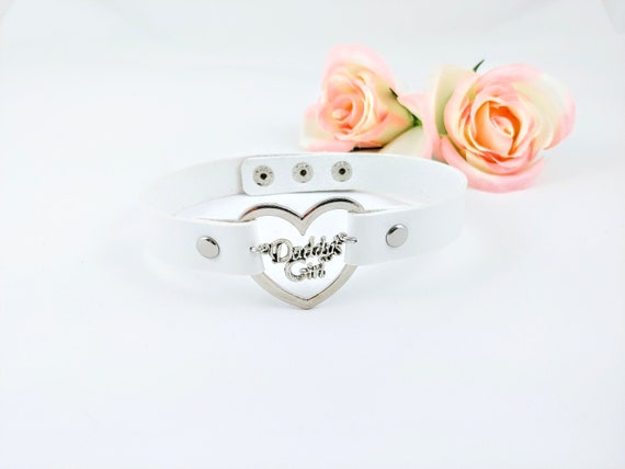 daddys girl simple lolita day collar heart ddlg fetish