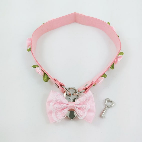 Locking Ddlg Abdl Heart Collar Bdsm Abdl Sissy Crystal Etsy