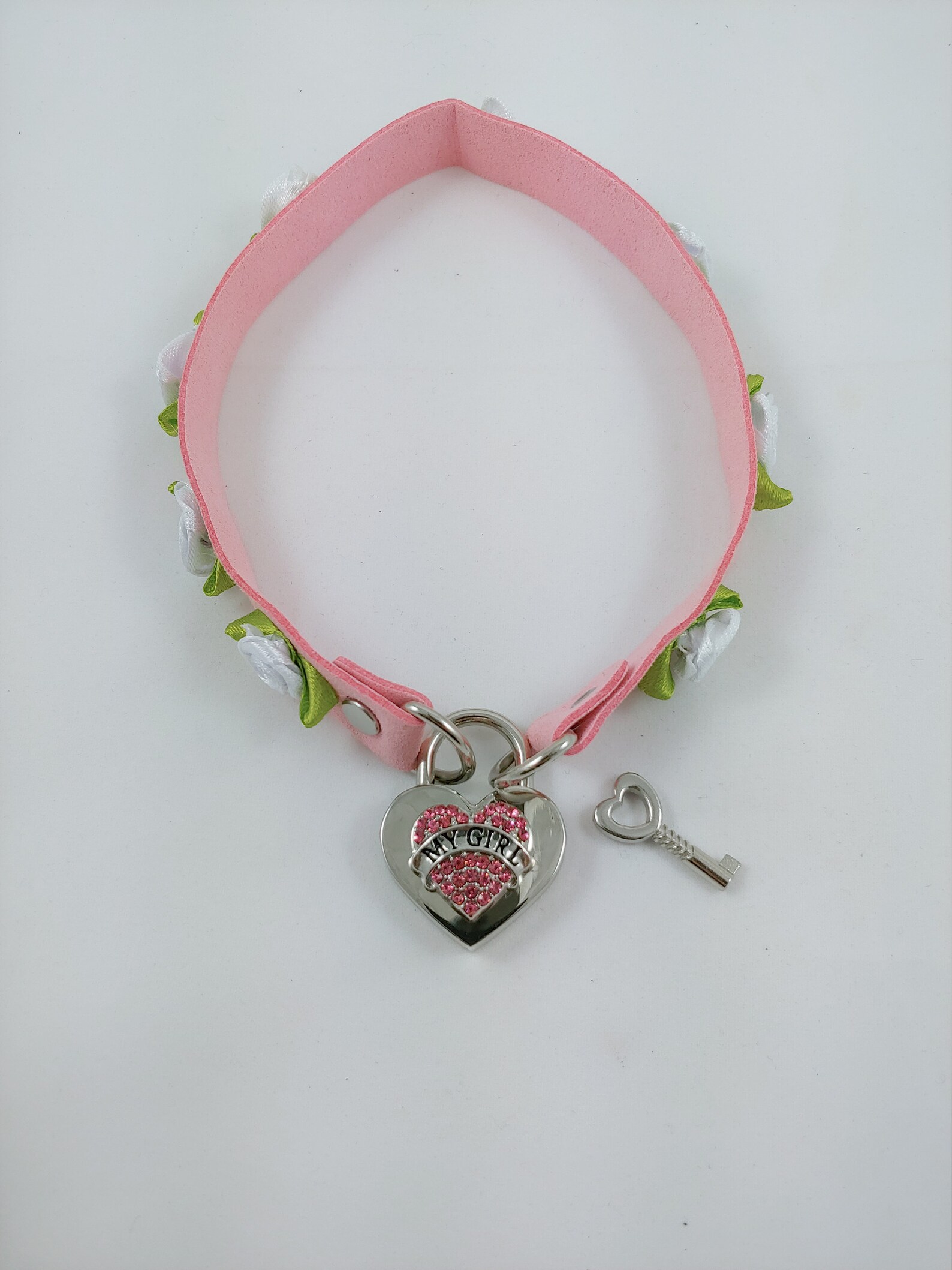 Locking ddlg abdl heart collar bdsm crystal rhinestone Etsy