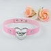 daddys girl simple lolita day collar heart ddlg fetish bdsm Pink
