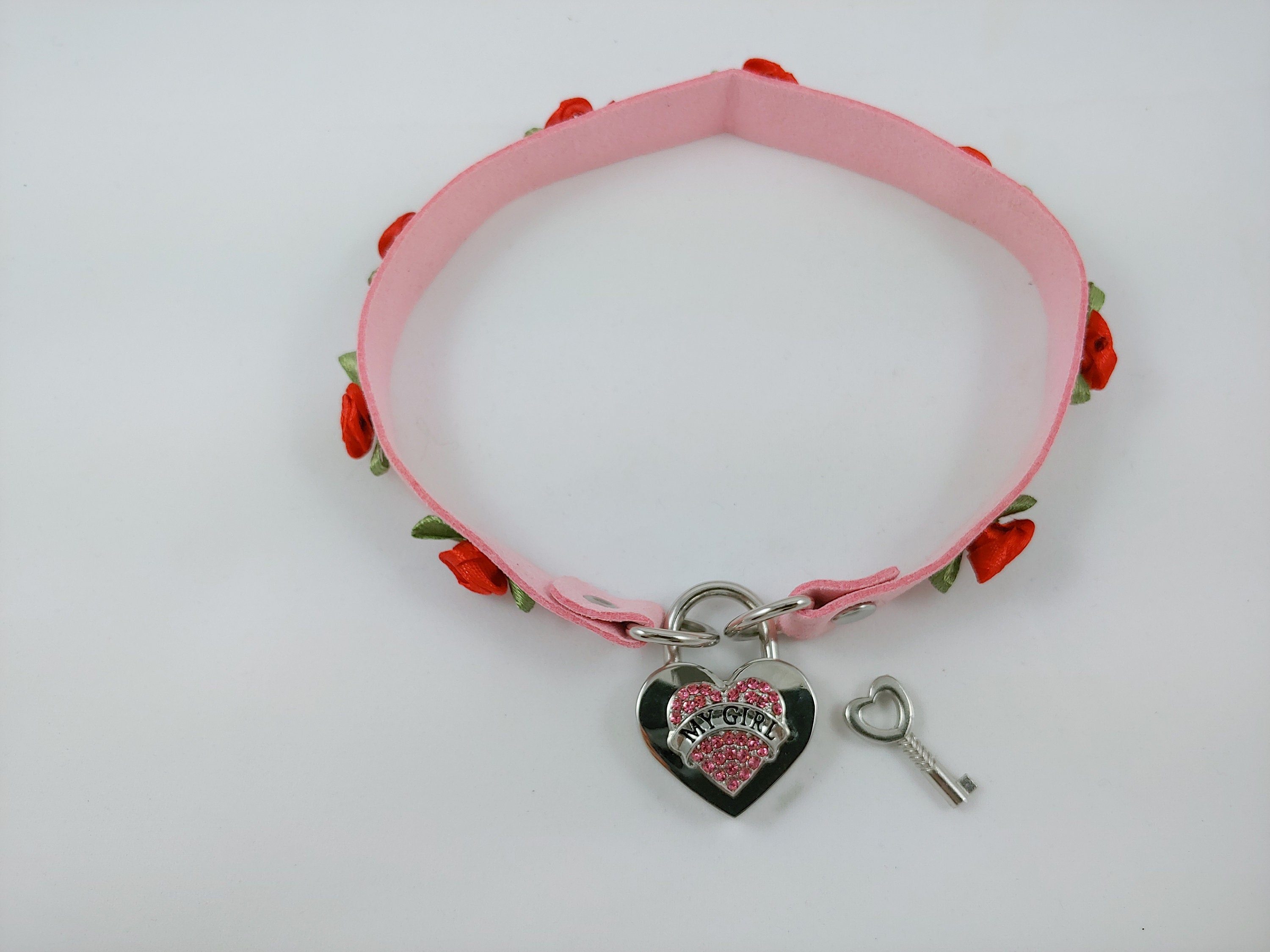 Locking Ddlg Abdl Heart Collar Bdsm Abdl Sissy Crystal Etsy