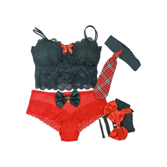 Ddlg School Girl Set Lolita Lingerie Slutty Stripper Sissy Fetish Kink Cute  - Etsy