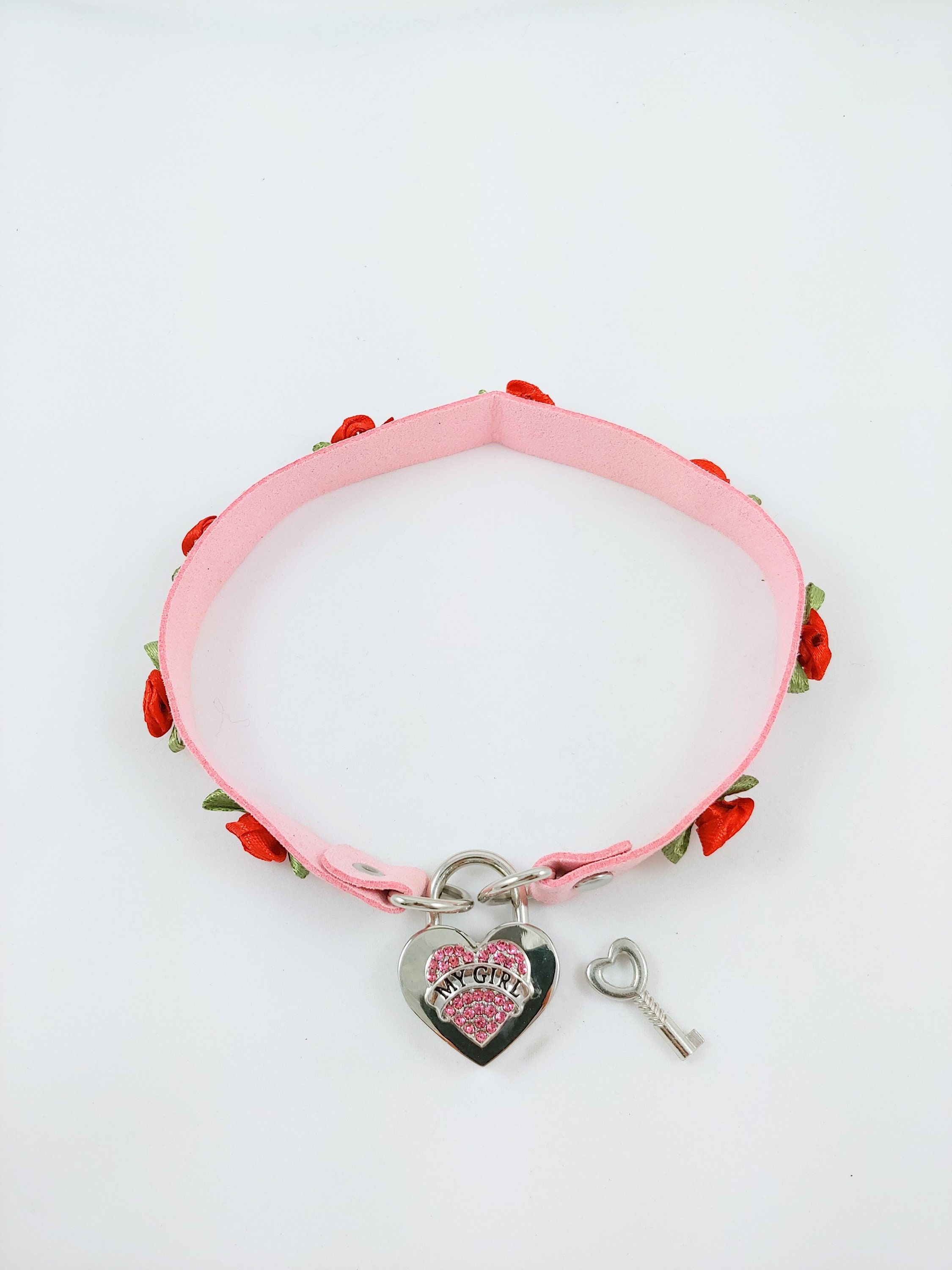 Locking Ddlg Abdl Heart Collar Bdsm Abdl Sissy Crystal Etsy