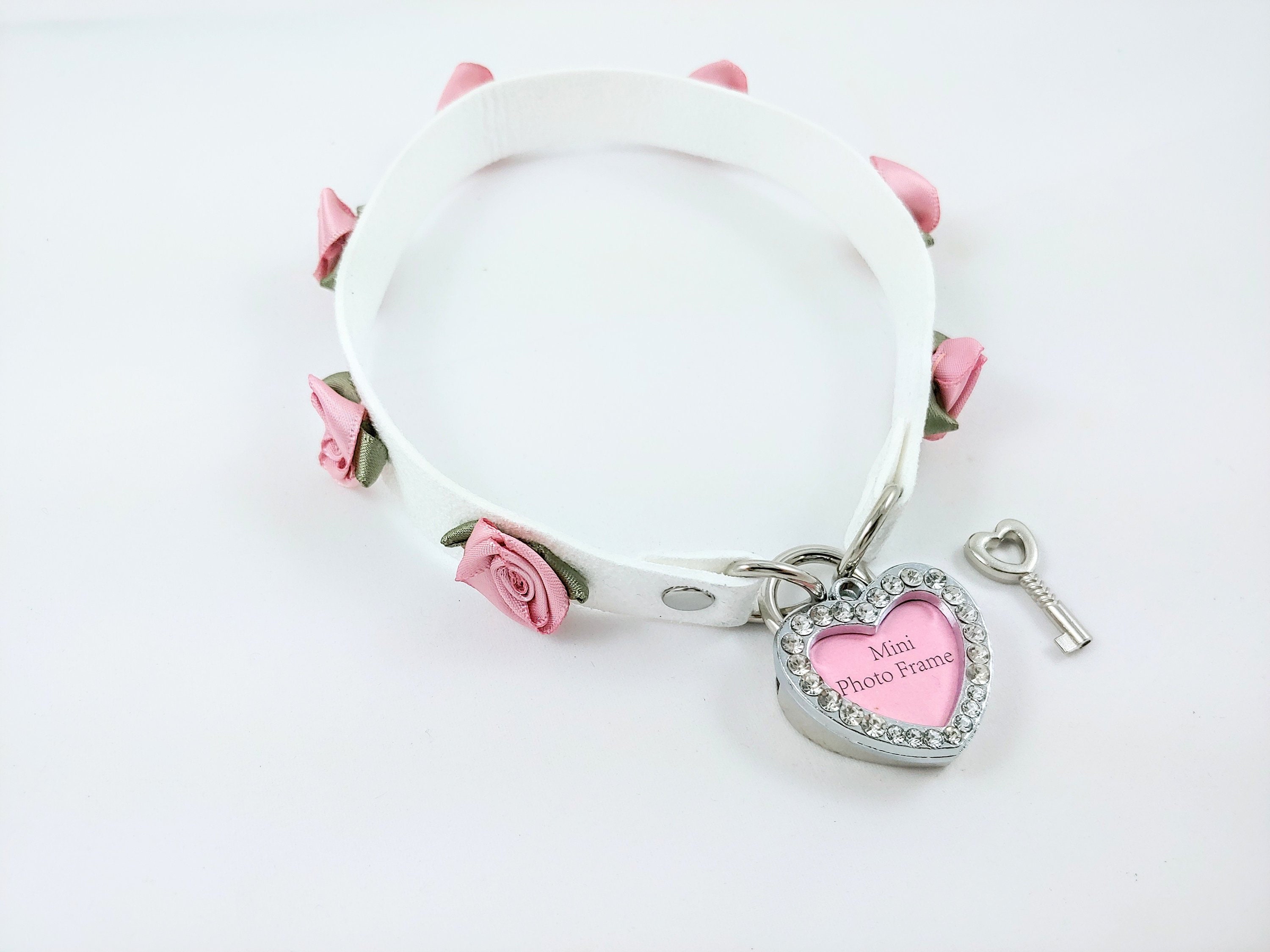Locking Ddlg Abdl Heart Collar Bdsm Abdl Sissy Crystal Etsy