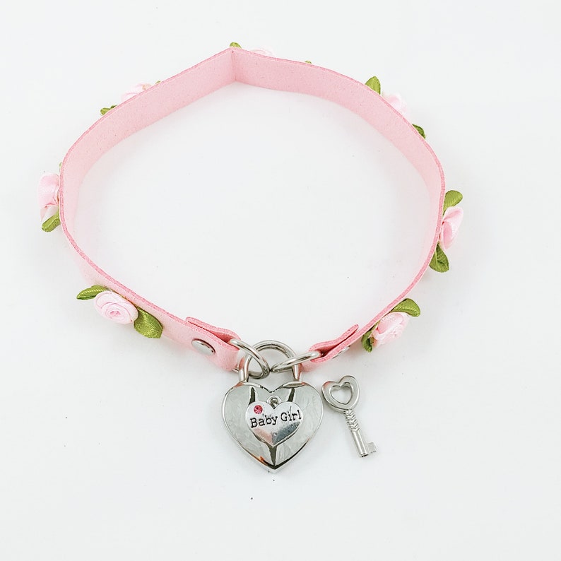 Locking ddlg abdl heart collar bdsm abdl sissy crystal Etsy