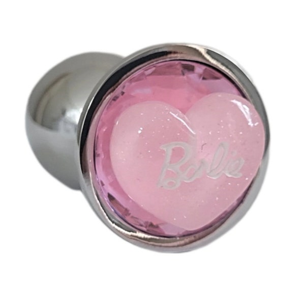 Barbie glitter pink heart buttplug.