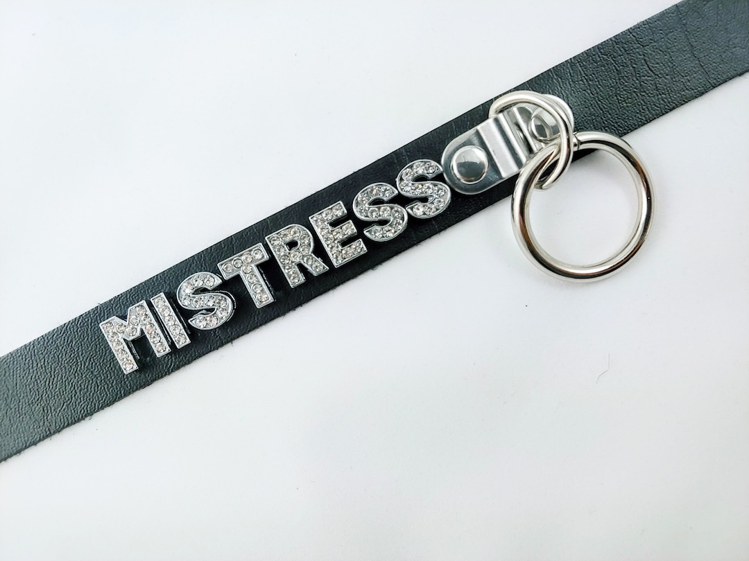 MISTRESS Abdl Rhinestone Mature Bdsm Collar Fetish Kinky Ddlg Adult ...