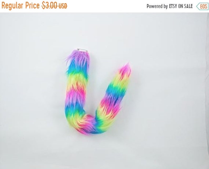 10offsale Rainbow bdsm kitten tail petplay fetish kinky ddlg lolita