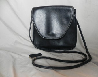 Coach Black Leather Lindsay Bag Medium Vintage Crossbody Bag Messenger Bag Shoulder Bag #1185-125