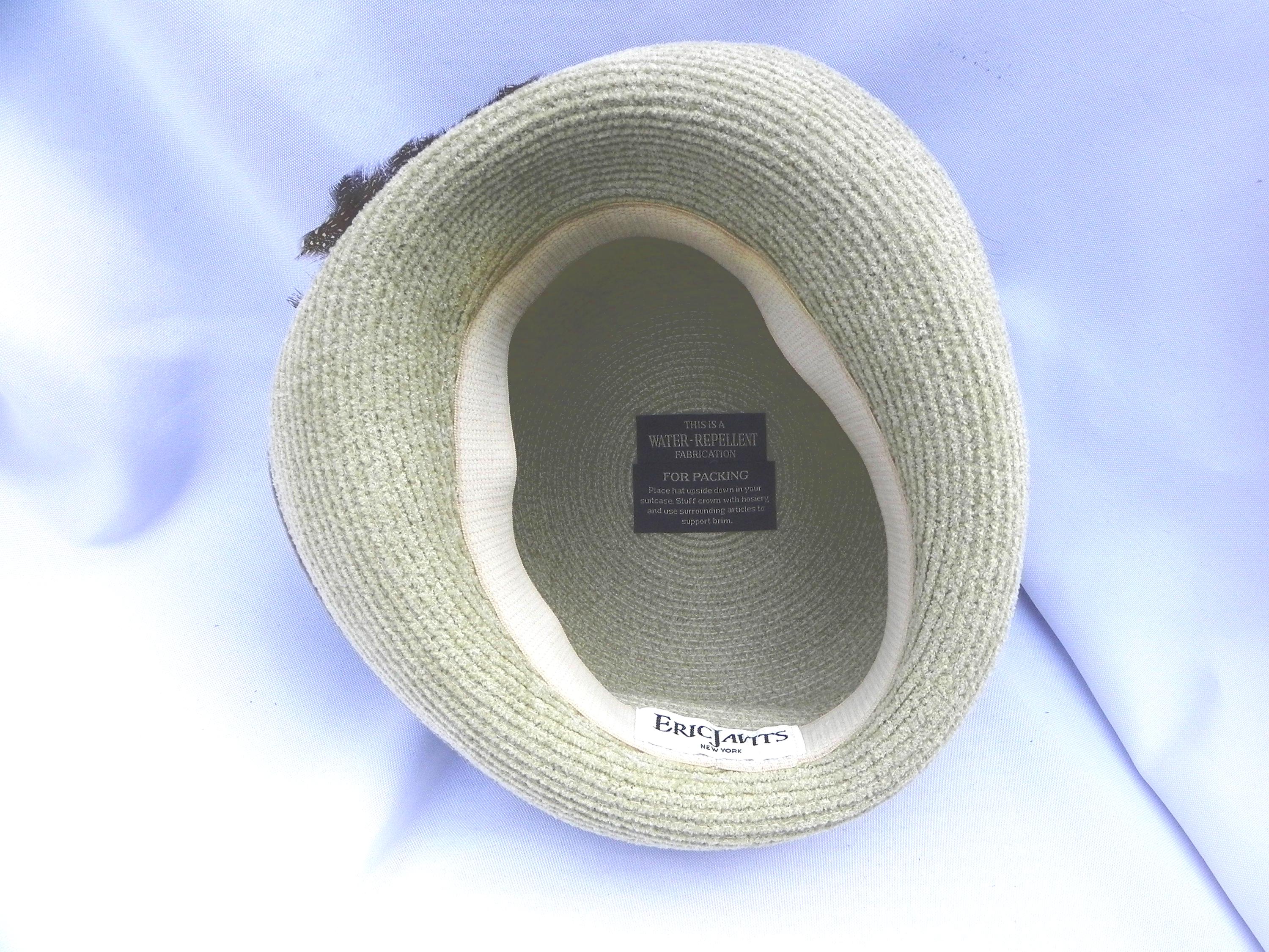Eric Javits Gray Chenille Water Repellent Packable Travel  display picture 3