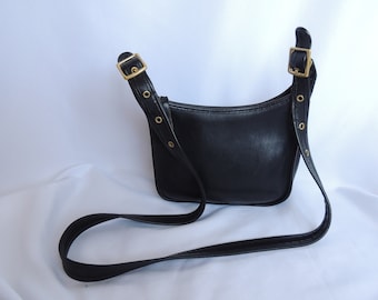 Vintage Coach Black Leather Janice Legacy Shoulder Bag Purse Handbag Crossbody Bag Messenger Bag #MOD-9950