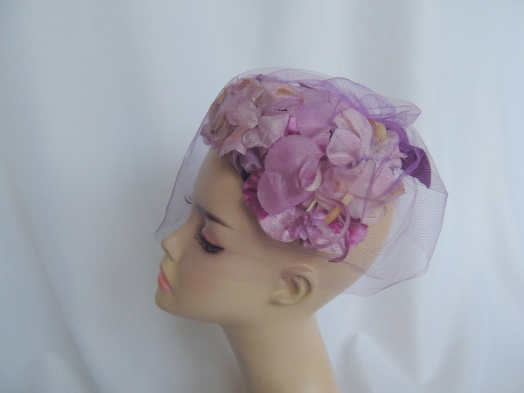 Vintage Purple Flower Hat