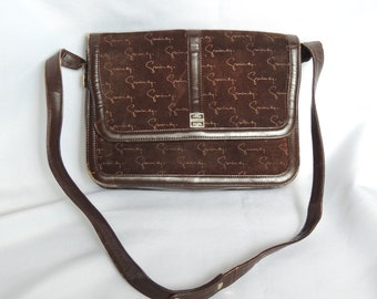 Buy Vintage Givenchy 1970's Brown Leather and Suede Shoulder Bag