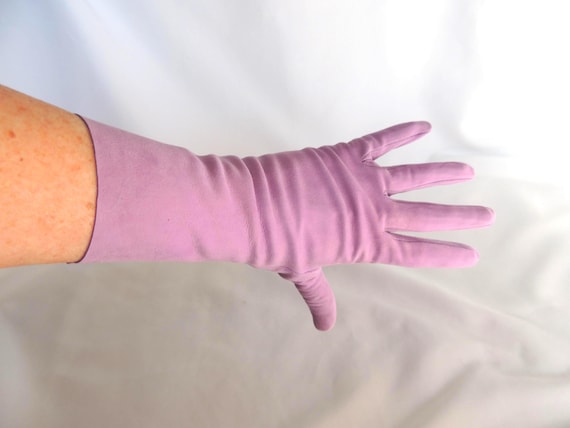 fitted lace wedding dress Purple leather gloves – Dupree's Vintage