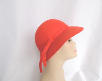 Vintage Lancaster Wool Felt Ladies Red Fedora L - Etsy Ireland