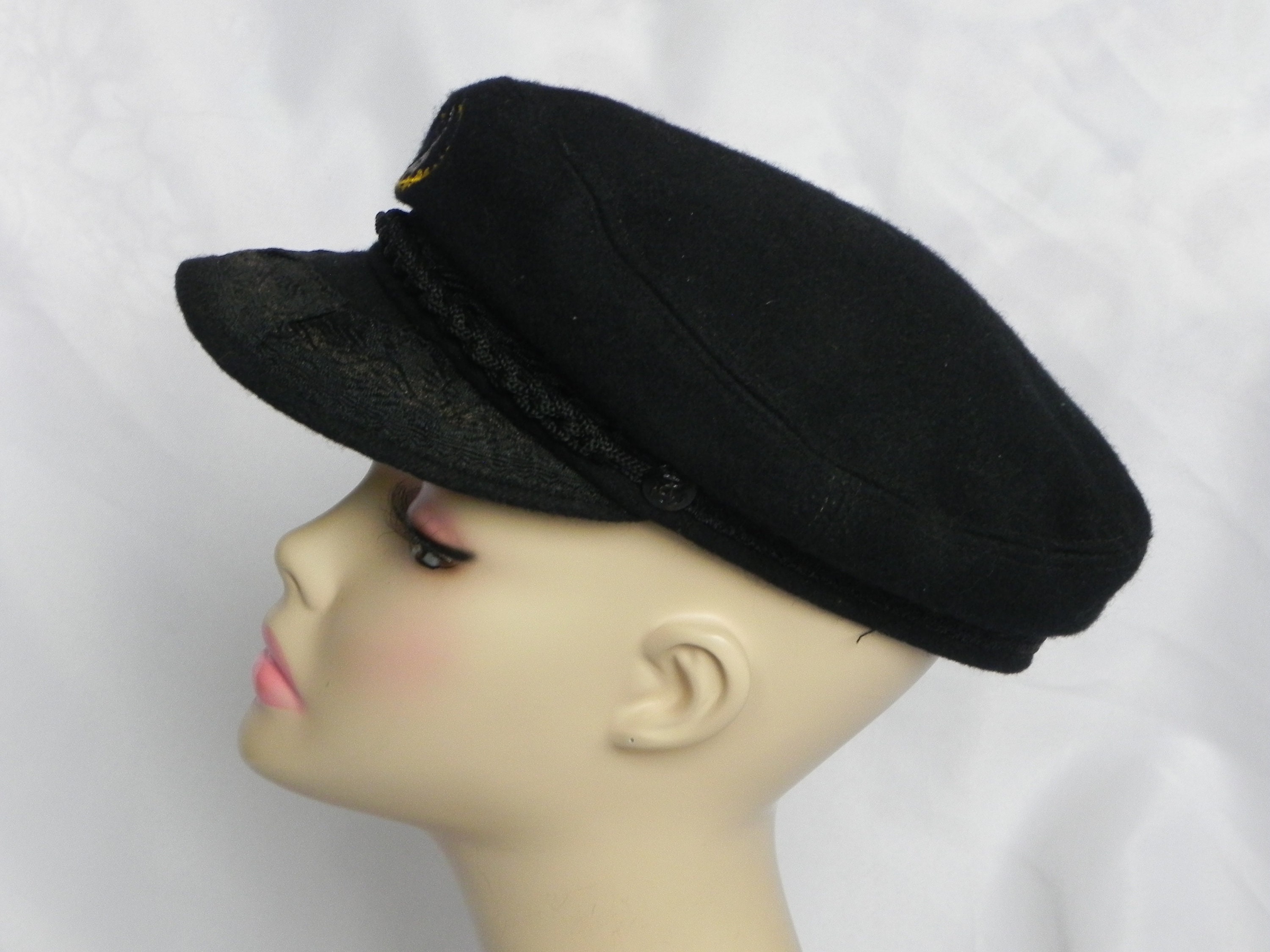 Authentic Vintage Black Wool Greek Fisherman display picture 3