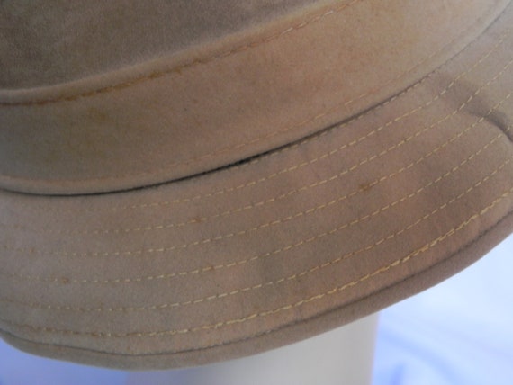 Vintage Stetson Tan Suede Men's Fedora Hat with H… - image 7