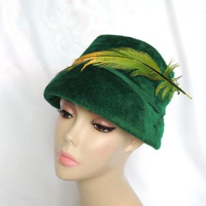 Ladies Green Felt Hat - Etsy display picture 3