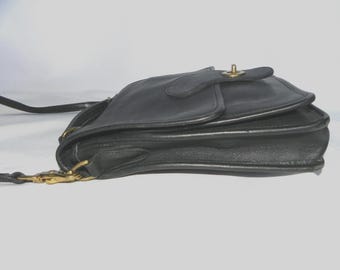 Coach Vintage Black Station Leather Crossbody Bag Shoulder Bag