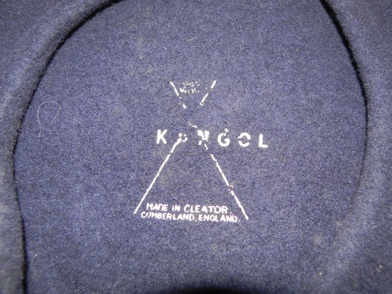 Navy Blue Wool Chic Vintage Kangol Beret Hat - image 6