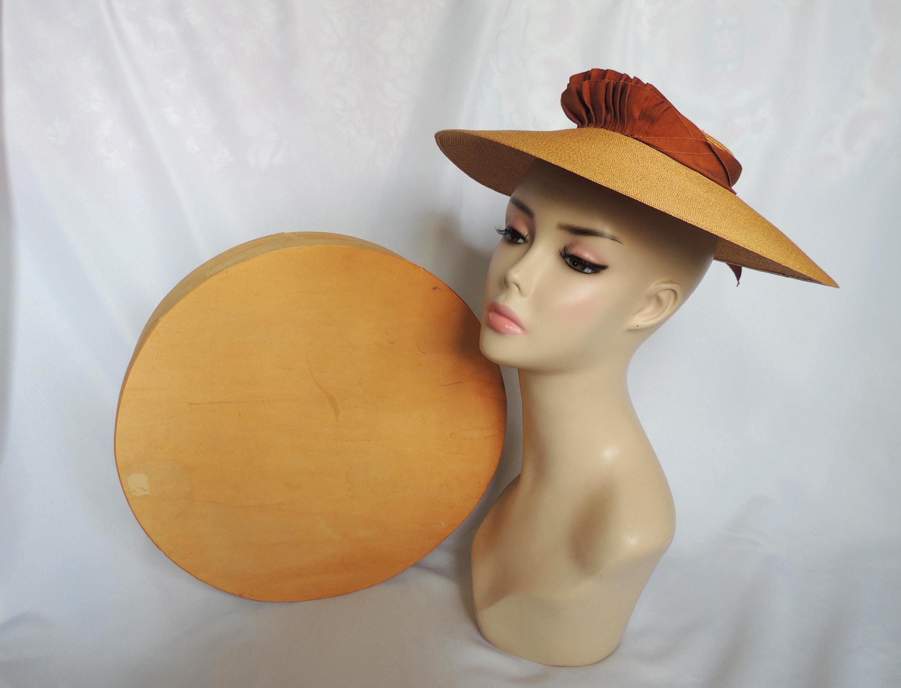 CREAM STIX, BAER‎ & FULLER VINTAGE HAT WITH BROWN BUTTONS Stix Baer Fuller Hat - Etsy main image 4