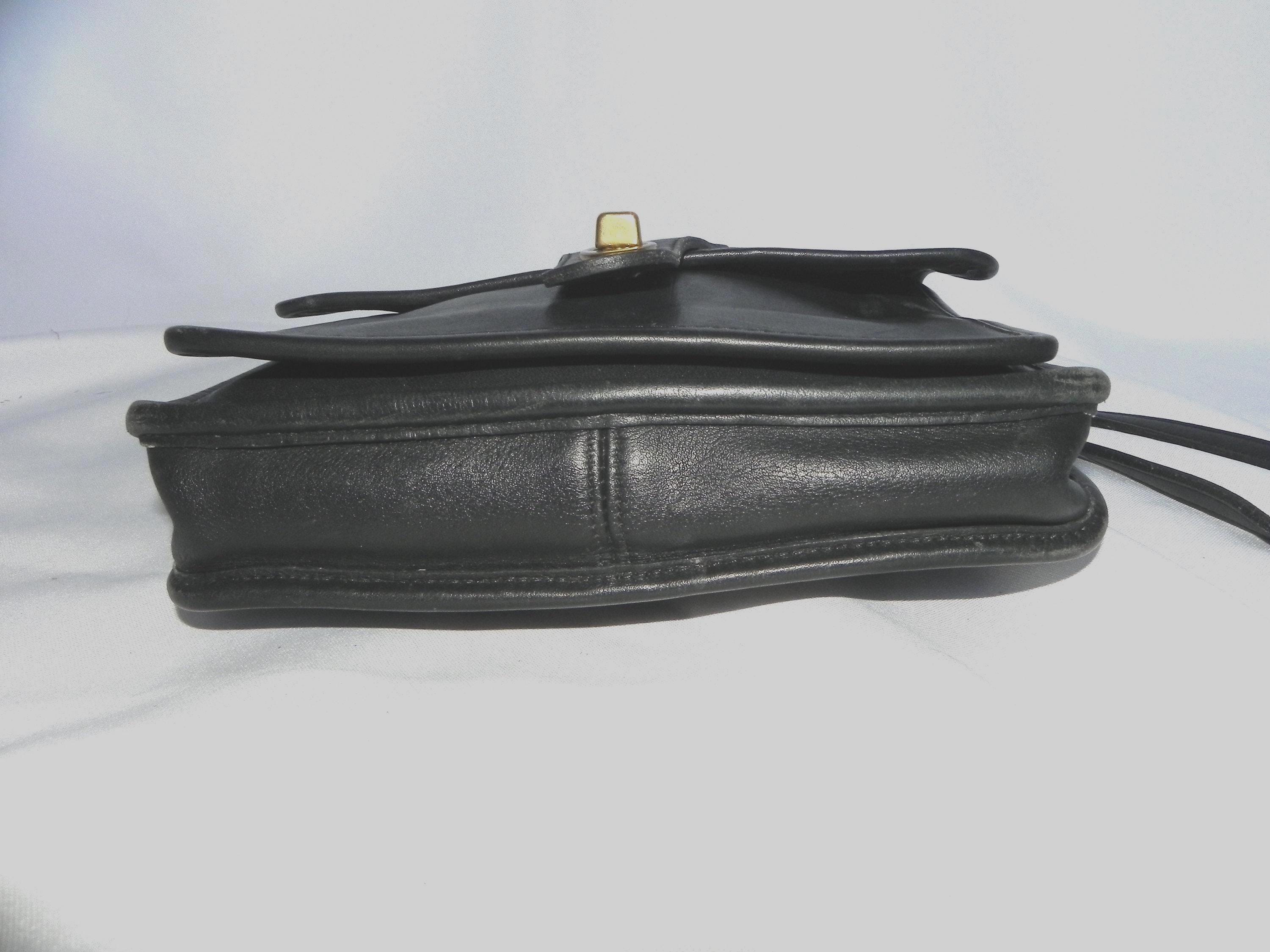 Coach Vintage Black Station Leather Crossbody Bag Shoulder Bag