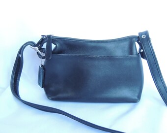 Vintage Coach Legacy Black Leather Purse Shoulder Bag Handbag Crossbody Bag Messenger Bag Hobo Bag #F3Z-9136