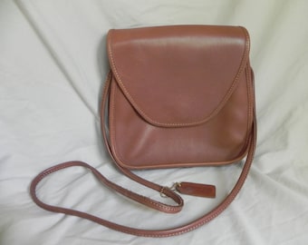 Vintage Coach Lindsay Umhängetasche Geldbörse Sattelbraun #0488-300
