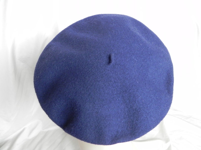 Sombrero de boina Kangol Vintage de lana Azul Marino Chic imagen 3