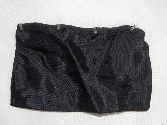 Black Silk Small Art Deco 1930's Handbag Purse Ev… - image 9